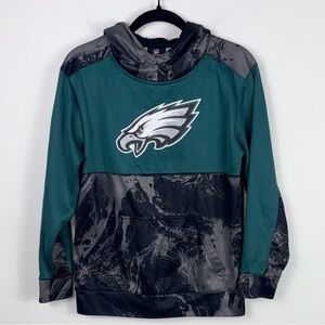 NFL Team Philadelphia Eagles Hoodie Sweatshirt Kid’s Size Large Green Black